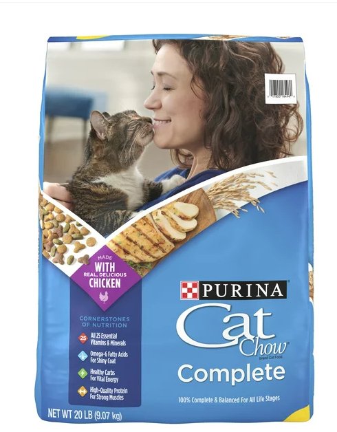 Purina Cat Chow Complete Dry Cat Food, 20 lb Bag - petspots