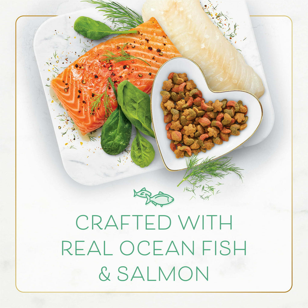 Purina Fancy Feast Dry Cat Food Ocean Fish Salmon Accents Of Garden Greens, 3 lb Bag - petspots