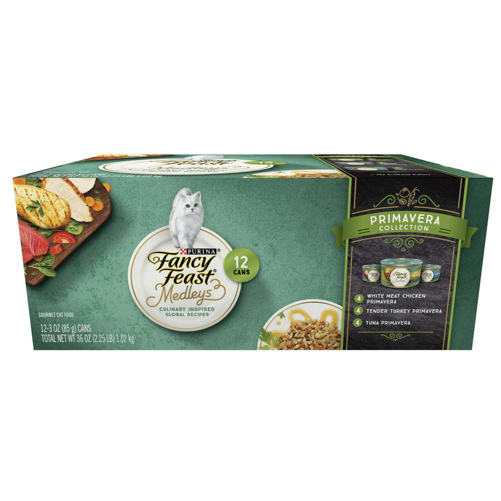 Purina Fancy Feast Medleys Wet Cat Food Variety Pack, 3 oz Tubs (12 Pack) - petspots
