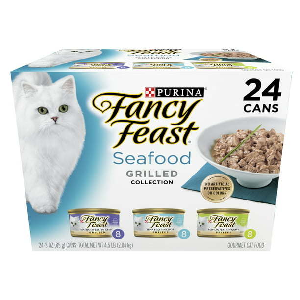 Purina Fancy Feast Wet Cat Food Seafood, 3 oz Cans (24 Pack) - petspots
