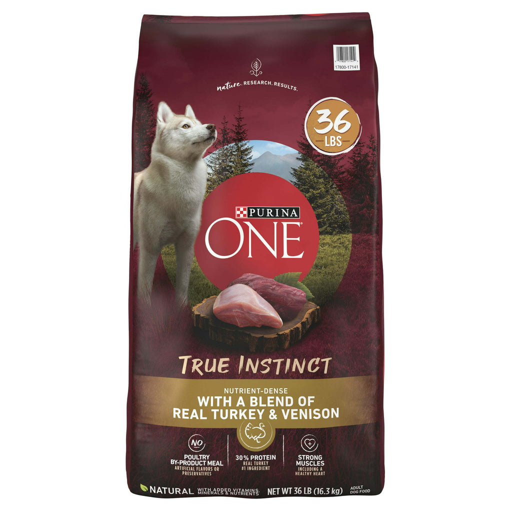 Purina One True Instinct Turkey and Venison Dry Dog Food 36 lb Bag - petspots