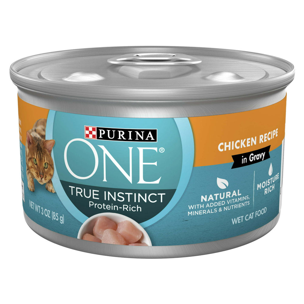 Purina One True instinct Wet Cat Food Chicken, 3 oz Cans (24 Pack) - petspots