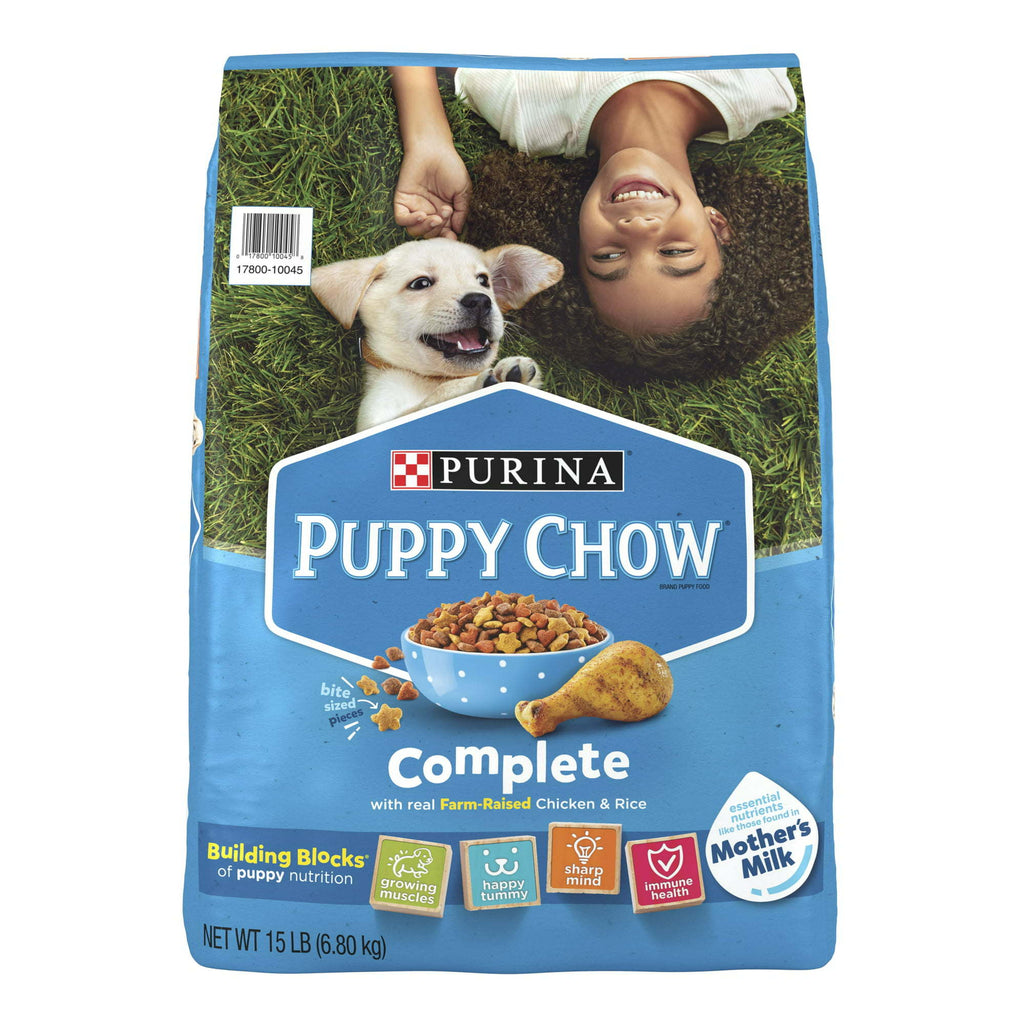 Purina Puppy Chow High Protein Dry Puppy Food, Complete With Real Chicken 15 lb Bag - petspots