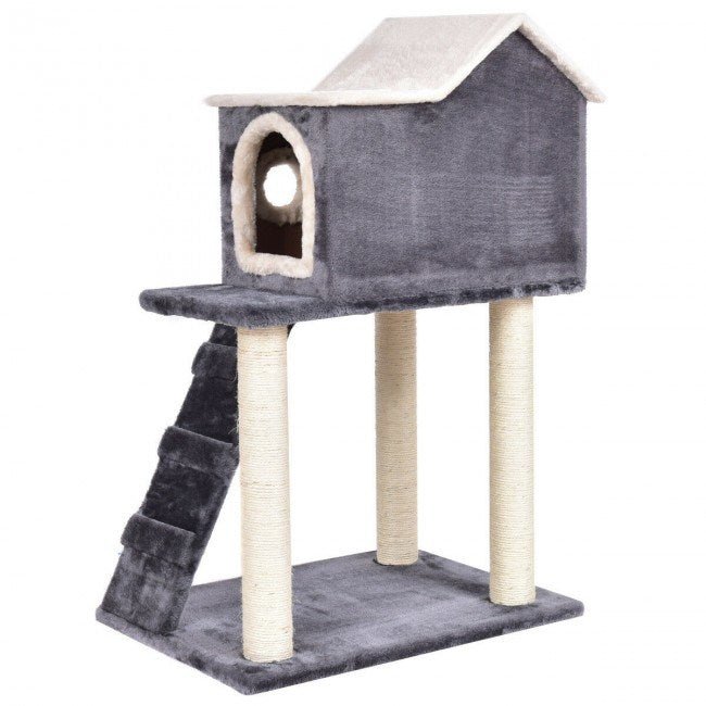 36 Inch Tower Condo Scratching Posts Ladder Cat Tree - petspots