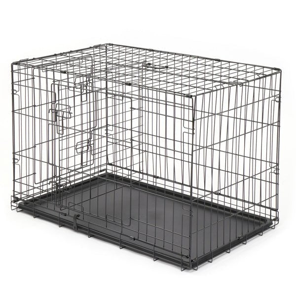 36" Pet Kennel Cat Dog Folding Steel Crate Animal Playpen Wire Metal - petspots