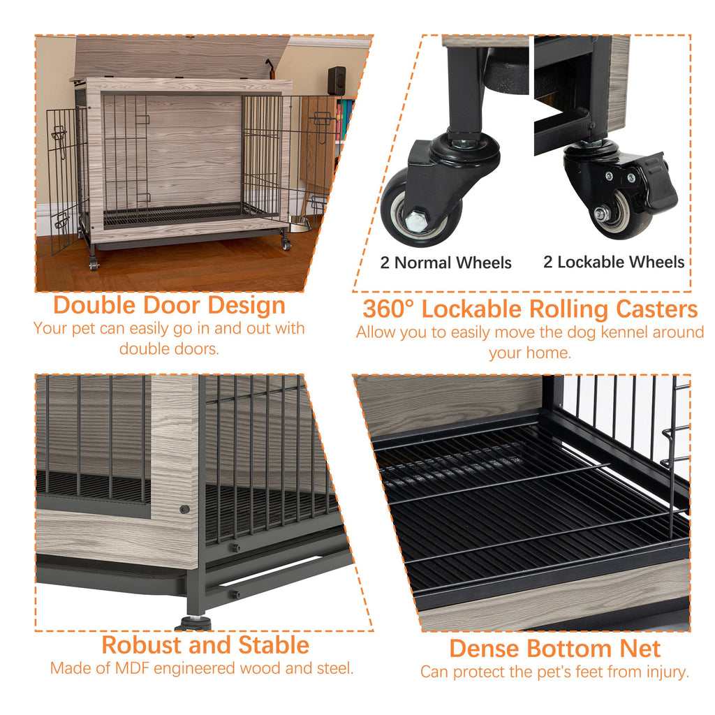 38 Inch Heavy-Duty Dog Crate Furniture - petspots