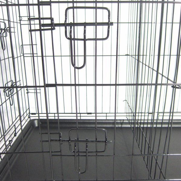 42" Pet Kennel Cat Dog Folding Steel Crate Animal Playpen Wire Metal - petspots