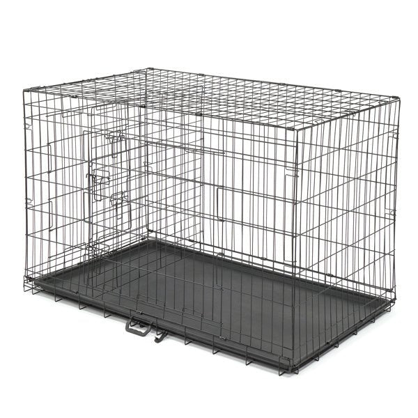 48" Pet Kennel Cat Dog Folding Steel Crate Animal Playpen Wire Metal - petspots