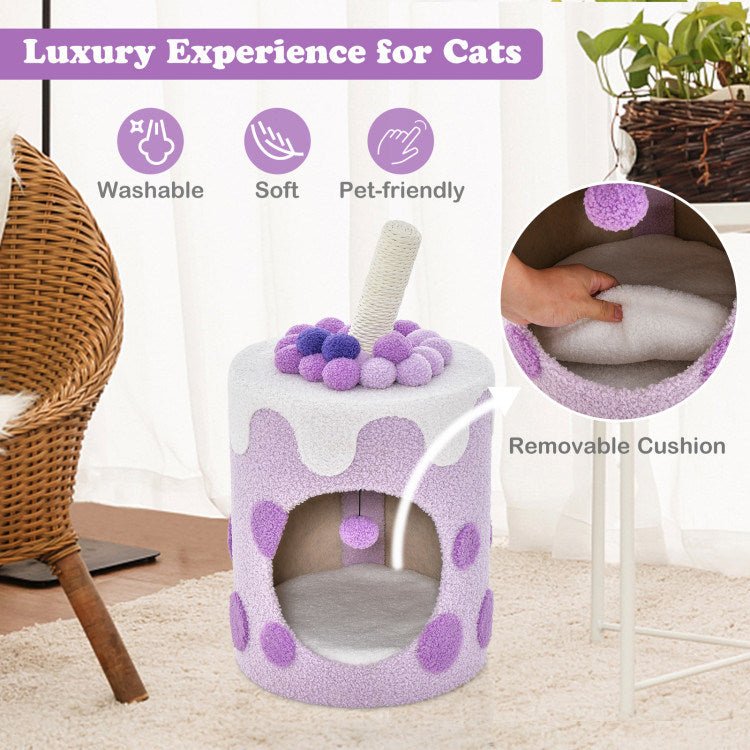 Bubble Tea Cat Tree Tower with Scratching Post - petspots