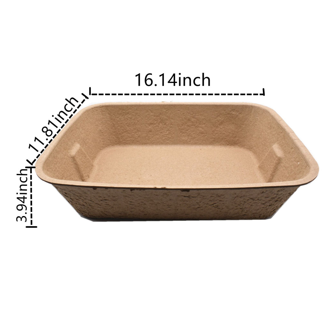 Disposable Cat Litter Box (5 Pack of Trays) Eco Friendly 100% Recycled Paper Cat Tray (Shipment From FBA) - petspots