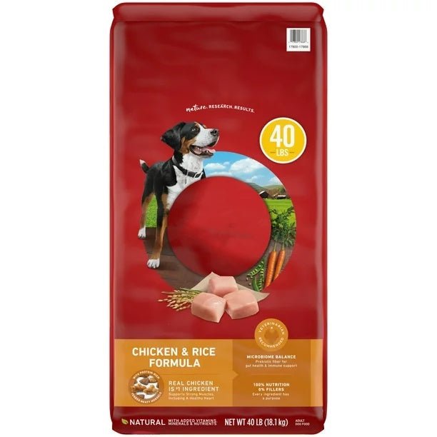 Dry Dog Food for Adult Dogs Chicken and Rice Formula; 40 lb Bag - petspots