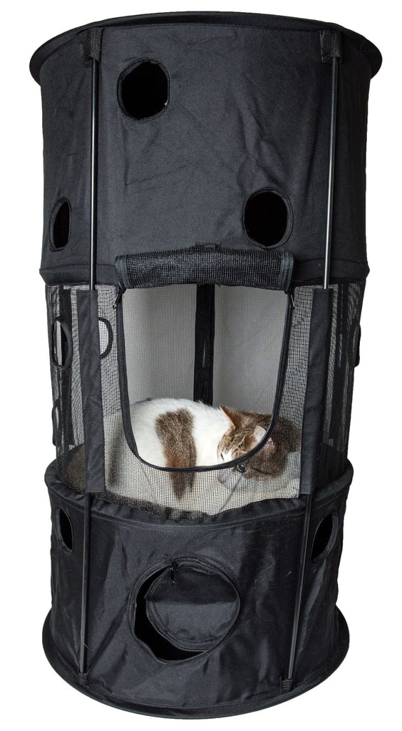 Pet Life Climbertree Circular Obstacle Play-Active Travel Collapsible Travel Pet Cat House - petspots
