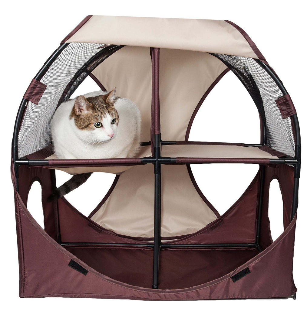 Pet Life Kitty-Play Obstacle Travel Collapsible Soft Folding Pet Cat House - petspots