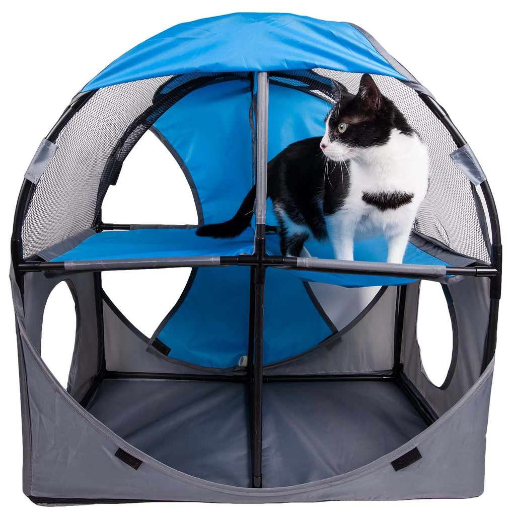Pet Life Kitty-Play Obstacle Travel Collapsible Soft Folding Pet Cat House - petspots
