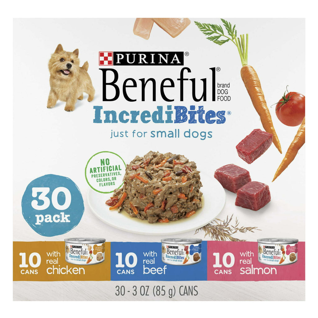 Purina Beneful Incredibites Wet Dog Food for Small Dogs 3 oz Cans (30 Pack) - petspots