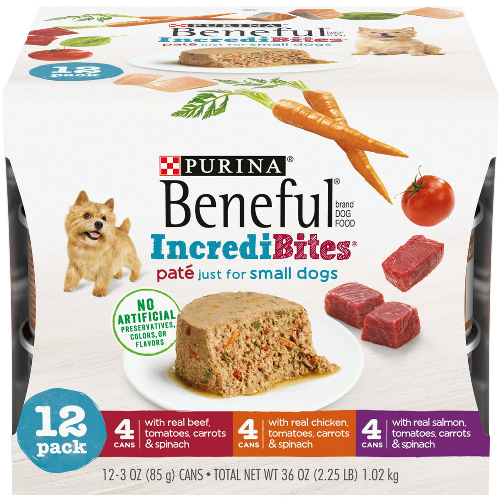 Purina Beneful Incredibites Wet Dog Food for Small Dogs Variety Pack 3 oz Cans (12 Pack) - petspots