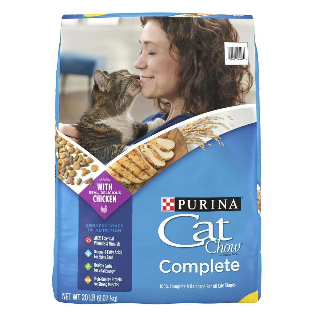 Purina Cat Chow Complete Dry Cat Food 20 lb Bag - petspots