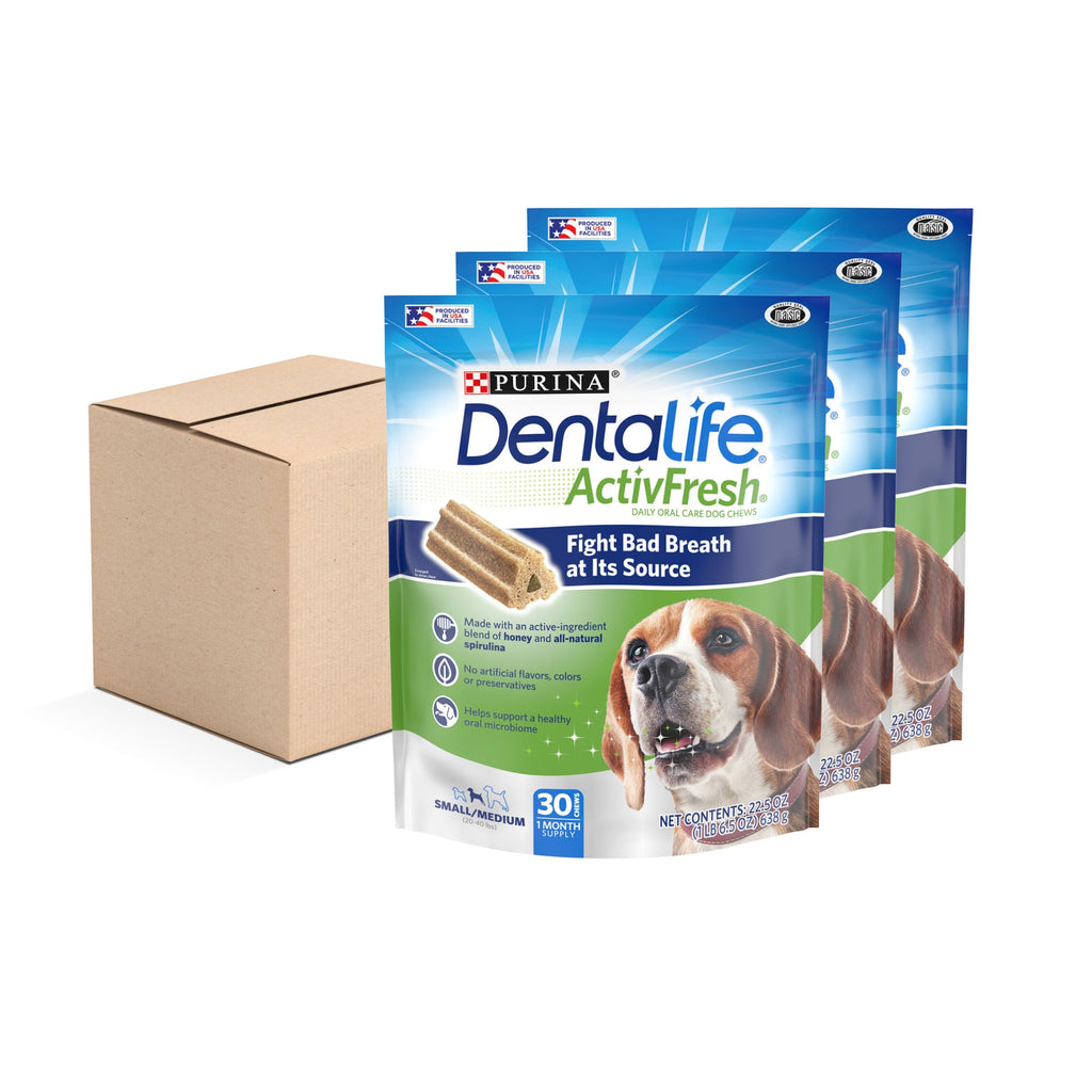 Purina DentaLife Honey & Spirulina Chunks Variety Pack for Dogs, 22.5 oz Pouches (3 Pack) - petspots