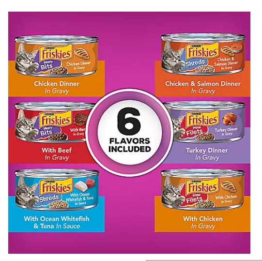 Purina Friskies Gravy Wet Cat Food; Variety Pack (5.5 oz.; 60 ct.) - petspots