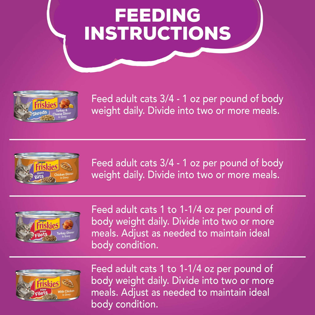 Purina Friskies Poultry Wet Cat Food Variety Pack 5.5 oz Cans (32 Pack) - petspots