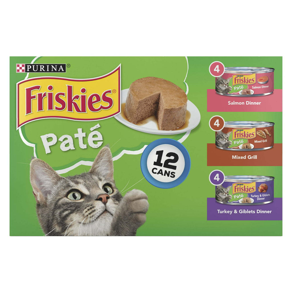 Purina Friskies Wet Cat Food Pate Variety Pack Salmon Turkey and Grilled - petspots