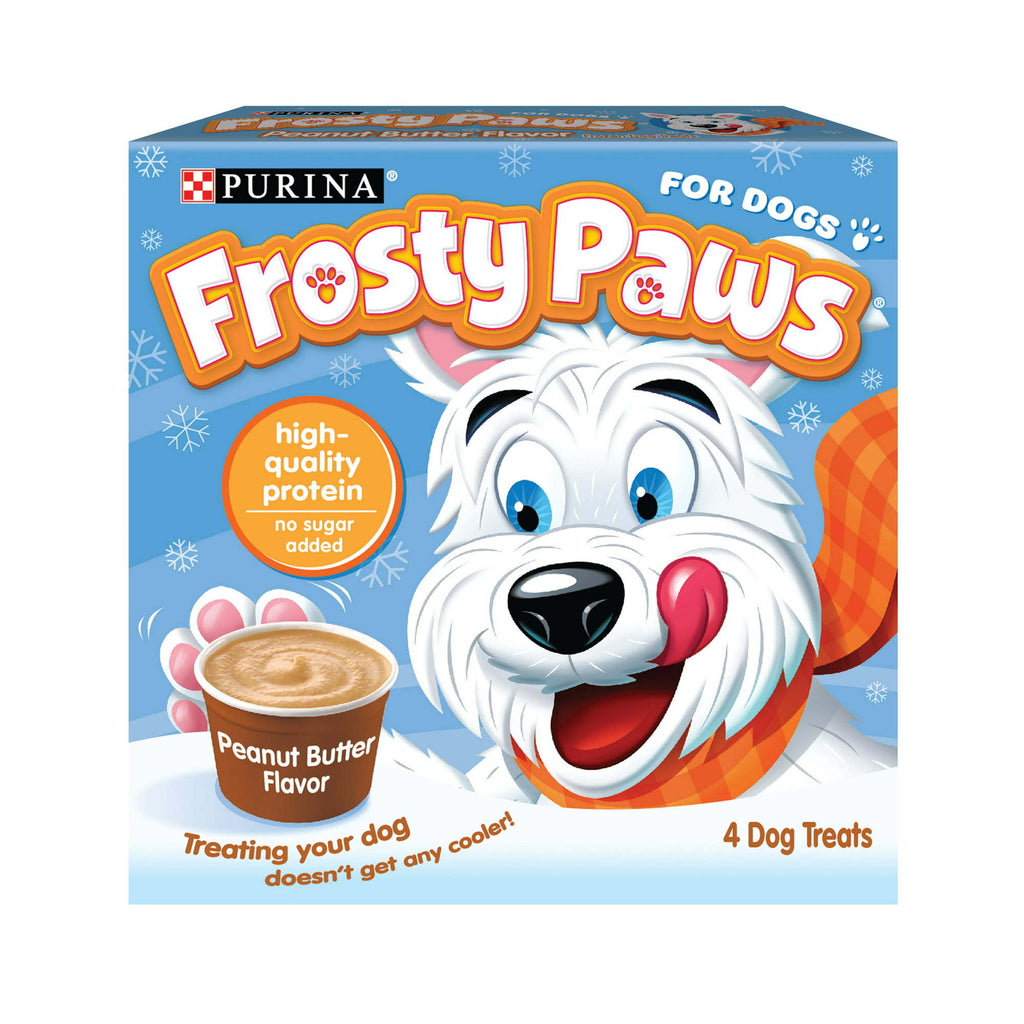Purina FROSTY PAWS Peanut Butter Flavor Frozen Dog Treats 4 Count - petspots
