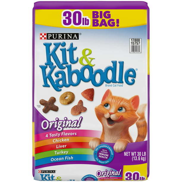 Purina Kit & Kaboodle Origina Dry Cat Food 30 lb Bag - petspots