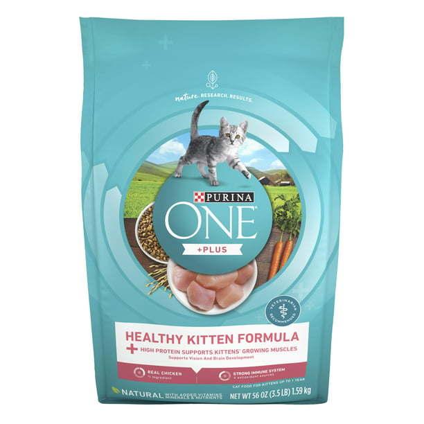 Purina One +Plus Healthy Kitten Formula for Kittens, 3.5 lb Bag - petspots
