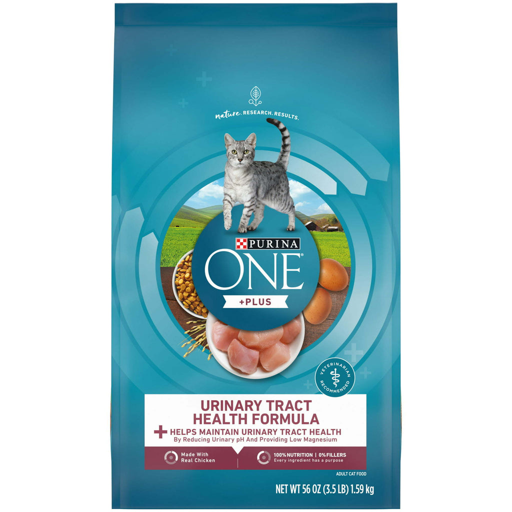 Purina One +Plus Urinary Tract Health Formula Dry Cat Food, 3.5 lb Bag - petspots