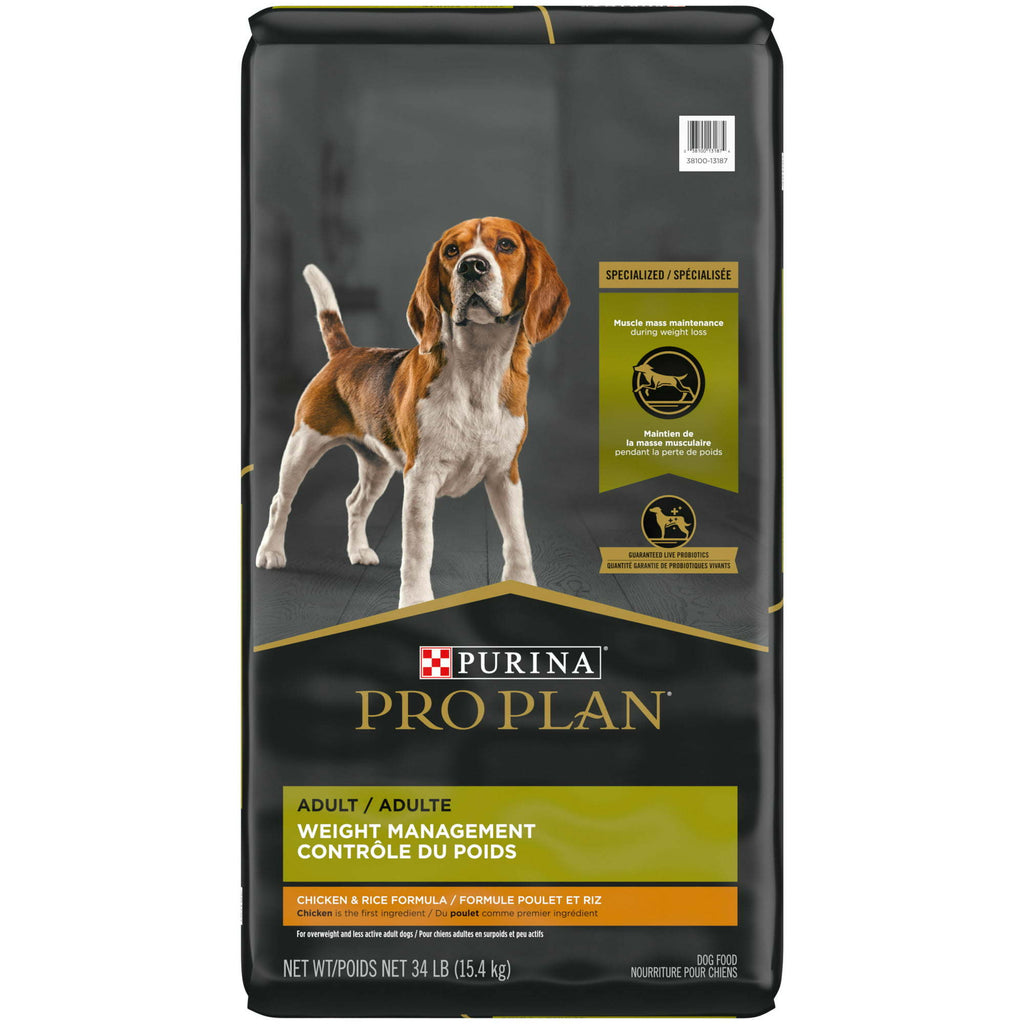 Purina Pro Plan Chicken and Rice for Adult Dogs Chicken Rice, 34 lb Bag - petspots