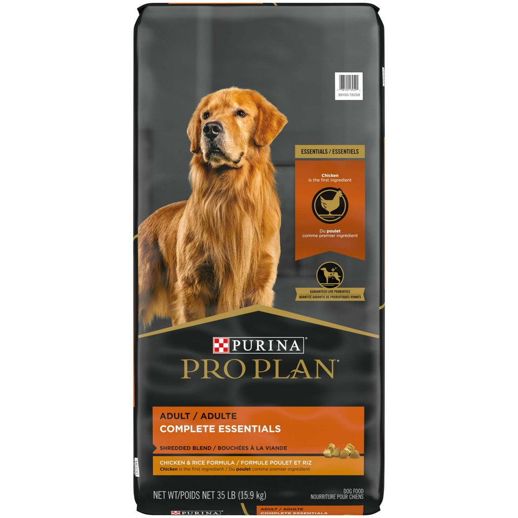 Purina Pro Plan Complete Essentials for Adult Dogs Chicken Rice 35 lb Bag - petspots