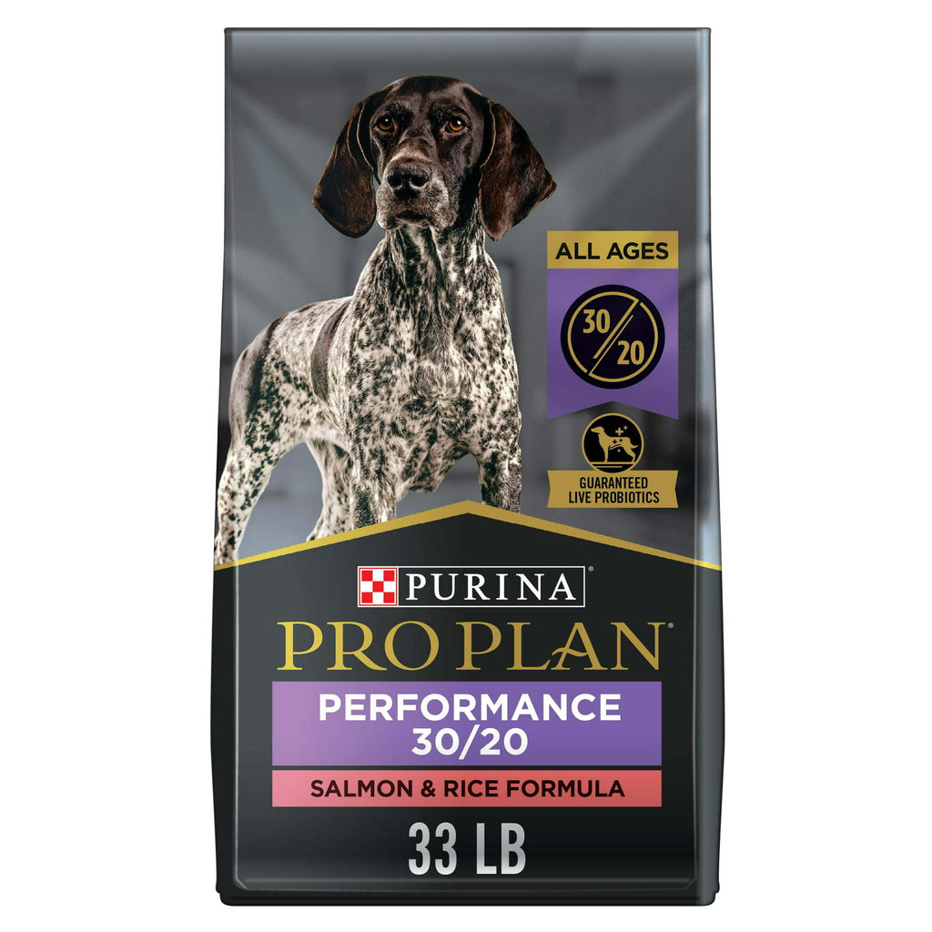 Purina Pro Plan Performance 30/20 for Dogs of All Ages Salmon Rice, 33 lb Bag - petspots