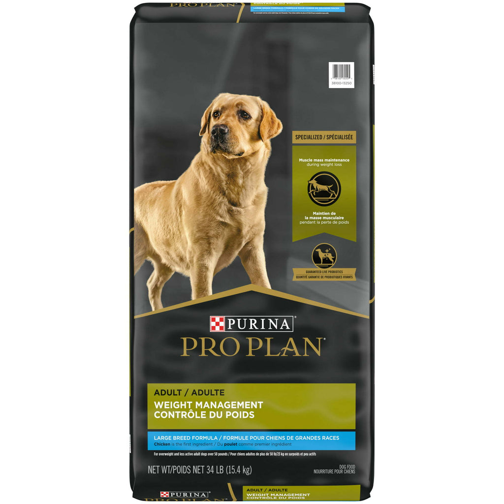 Purina Pro Plan Weight Management for Adult Dogs, 34 lb Bag - petspots